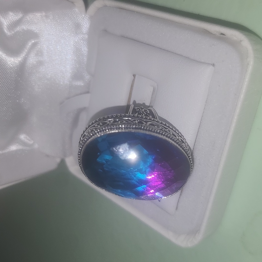 Large stone Silver ring